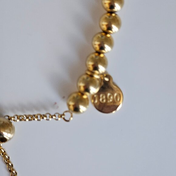 Majorica gold colored bead and pearl like bracelet # 1 - Picture 3 of 6